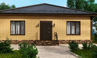 Проекты одноэтажных домов из кирпича | Строй-Мск - Петергоф от 3617 рублей