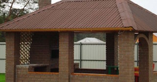 Беседка из кирпича под ключ в Петергофе цена от 3203 рублей - Строй-Мск